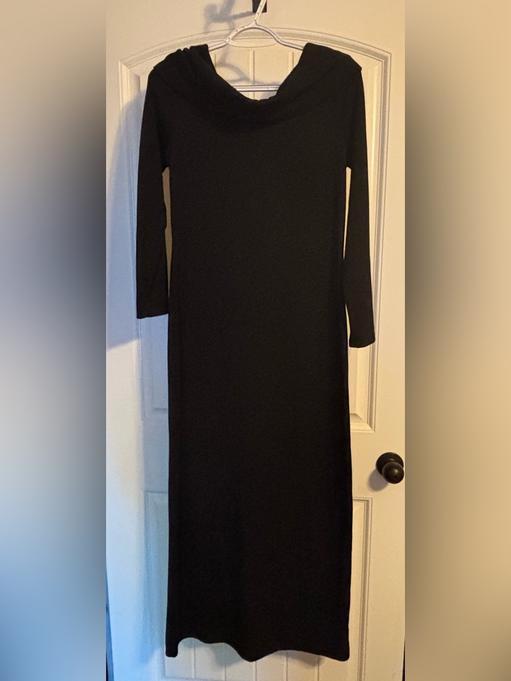 wild fable Black Long-Sleeve Maxi Dress